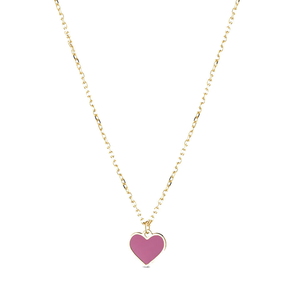 Girocollo le Bebé Prime Gioie Oro 9kt Cuore Smalto Rosa PMG029 | ARVIMO Gioielli