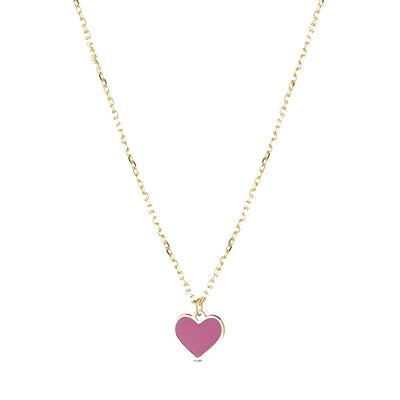 Girocollo le Bebé Prime Gioie Oro 9kt Cuore Smalto Rosa PMG029 | ARVIMO Gioielli