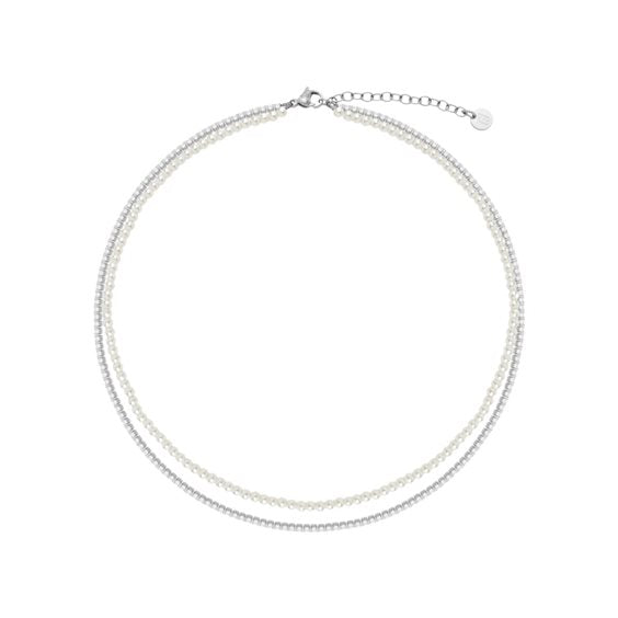 Collana Liu Jo Essential Acciaio Perle e Zirconi LJ3024 | ARVIMO Gioielli