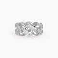 Anello Mabina groumette in argento 925 con pavé di zirconi
