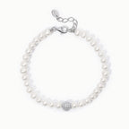 Bracciale Mabina Duchessa Argento con Perle e Zirconi 533297 | ARVIMO Gioielli