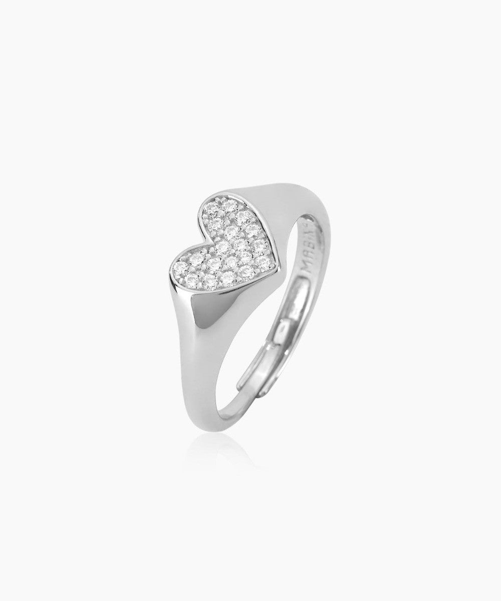 Anello Mabina Chevalier Cuore in Argento con Zirconi 523205 | ARVIMO Gioielli
