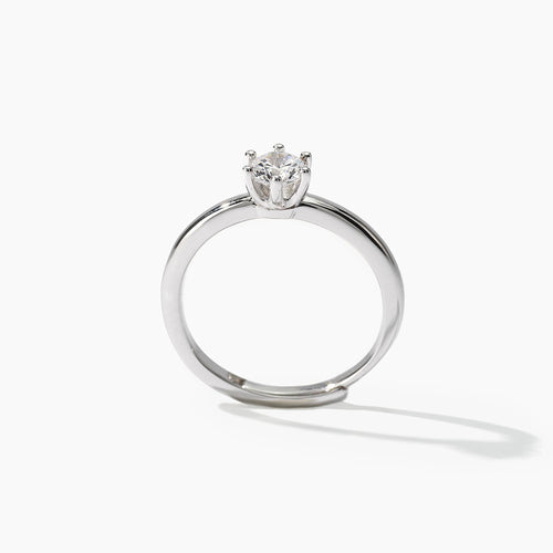 Anello Solitaire Mabina in Argento con Zircone 523177 | ARVIMO Gioielli