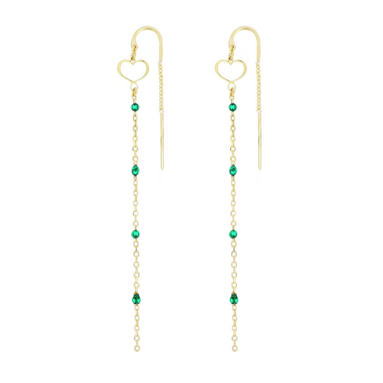 Orecchini Maman et Sophie Ago Argento 925 Smalto Verde ORMESU81MS | ARVIMO Gioielli