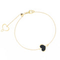 Bracciale Maman et Sophie Cuore Smalto Nero Argento bpmes2gi | ARVIMO Gioielli