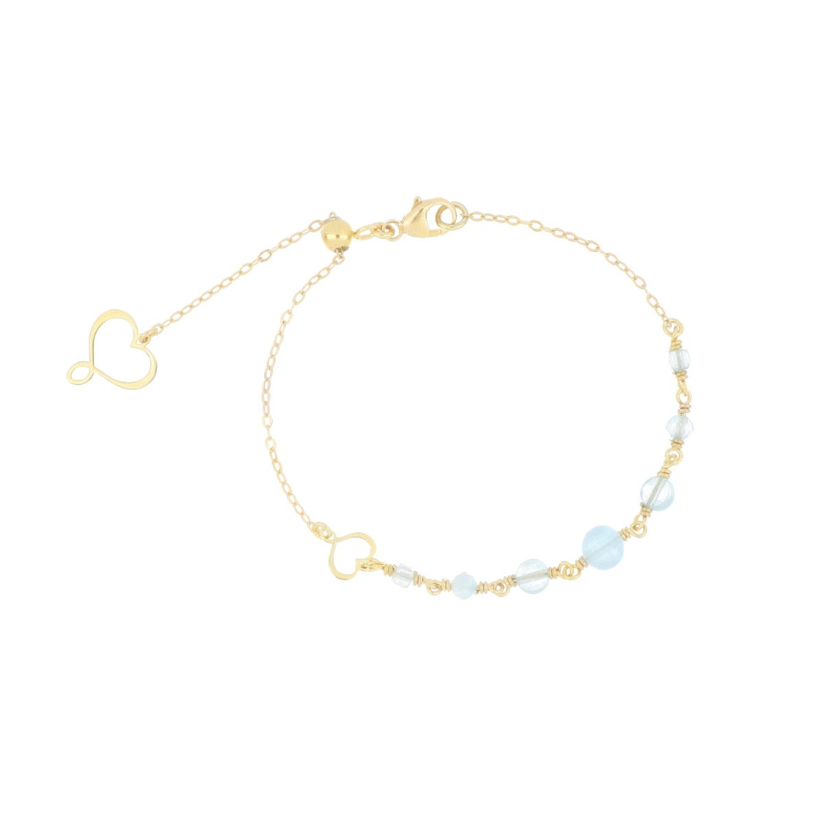 Bracciale Maman et Sophie Onda argento e acquamarina BPONDAM7 | ARVIMO Gioielli