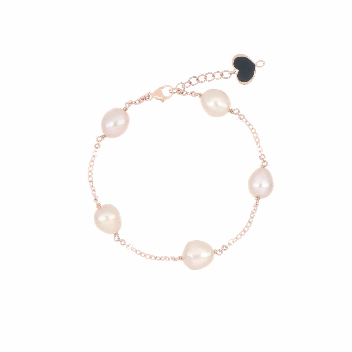Bracciale Maman et Sophie Perle ovali argento 925 oro rosa BRLABOV | ARVIMO Gioielli