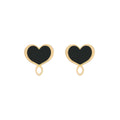 Orecchini Maman et Sophie Cuore Smaltato Nero Argento 925 ormes42gi | ARVIMO Gioielli