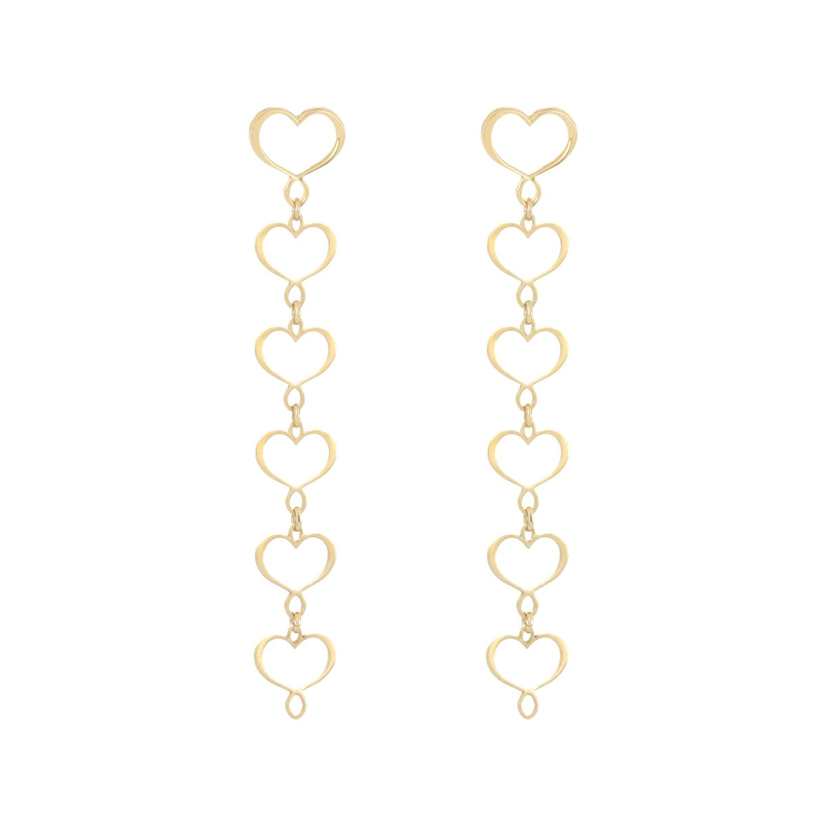 Orecchini Maman et Sophie Cuori Argento 925 Oro Giallo ORMAM46GI | ARVIMO Gioielli