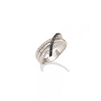 Anello Gemoro Oro 18kt Gr. 5,90 Diamanti Bianchi e Neri Ct. 0,25