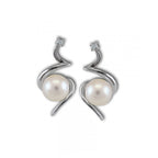 Orecchini Gemoro Oro 18kt Gr. 2,05 Perla Diamanti Ct. 0,02