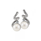 Orecchini Gemoro Oro18kt Gr. 1,80 Perla Diamanti Ct. 0,02