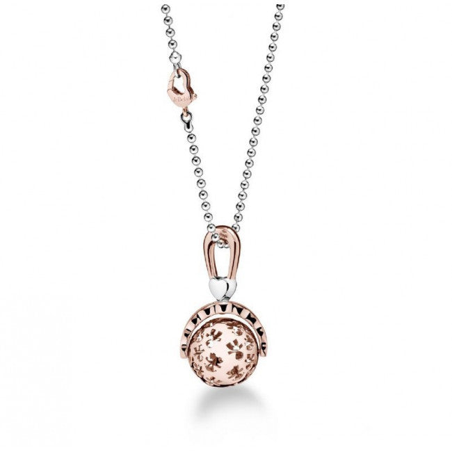 Suonamore le Bebe' Sonaglio Argento Rosato con Catena