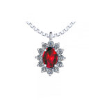 Girocollo Gemoro Oro 18kt Gr. 2,70 Rubino Ct. 0,63 Diamanti Ct. 0,24
