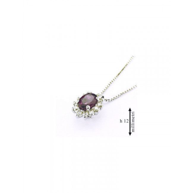Girocollo Gemoro Oro 18kt Gr. 2,70 Rubino Ct. 0,63 Diamanti Ct. 0,24