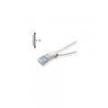 Girocollo Gemoro Oro 18kt Gr. 3,40 Acquamarina Gr.0,57 Diamante Gr. 0,01