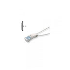 Girocollo Gemoro Oro 18kt Gr. 3,40 Acquamarina Gr.0,57 Diamante Gr. 0,01