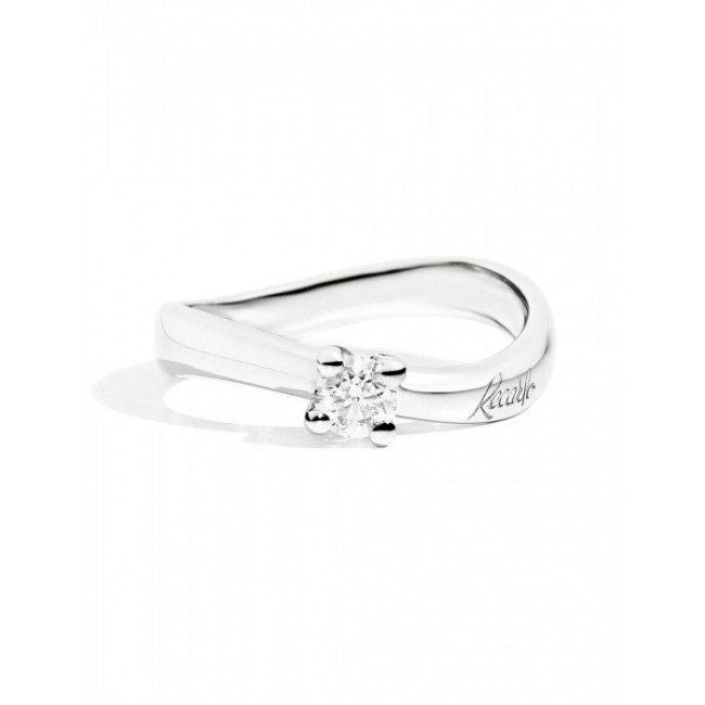Anello Solitario Recarlo in Oro Bianco Eternity