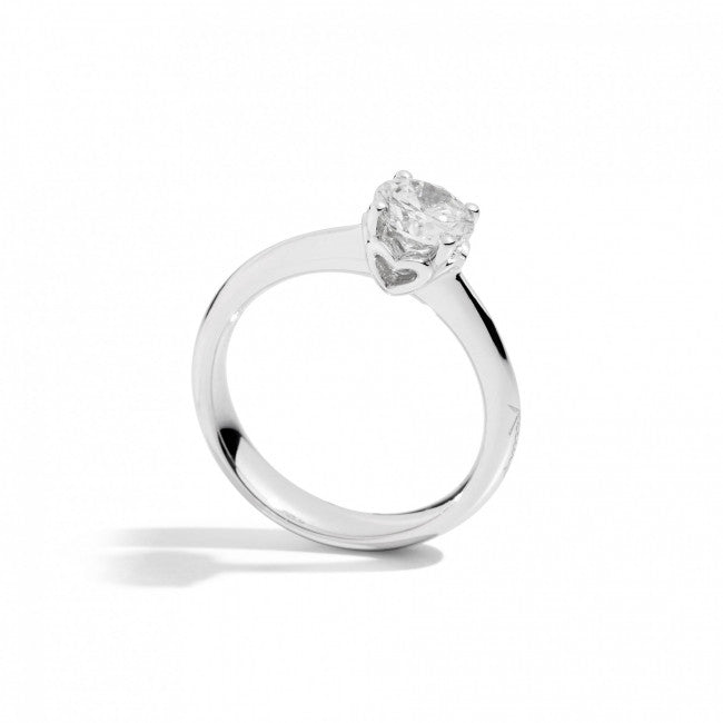 Anello Solitario Recarlo in Oro Bianco Anniversary