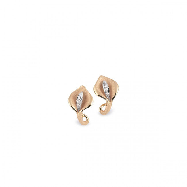 Orecchinini Annamaria Cammilli Collezione Calla in Oro Arancio Apricot
