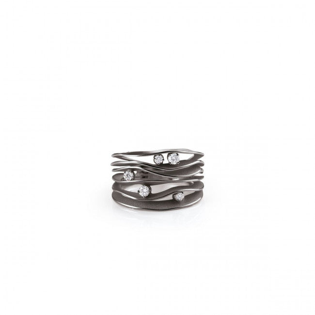 Anello Annamaria Cammilli Collezione Dune Nero Lava