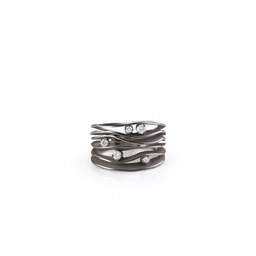 Anello Annamaria Cammilli Collezione Dune Nero Lava