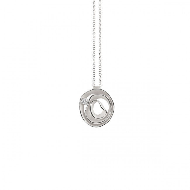Pendente Punto Luce Annamaria Cammilli Collezione Dune in Oro Bianco Ice