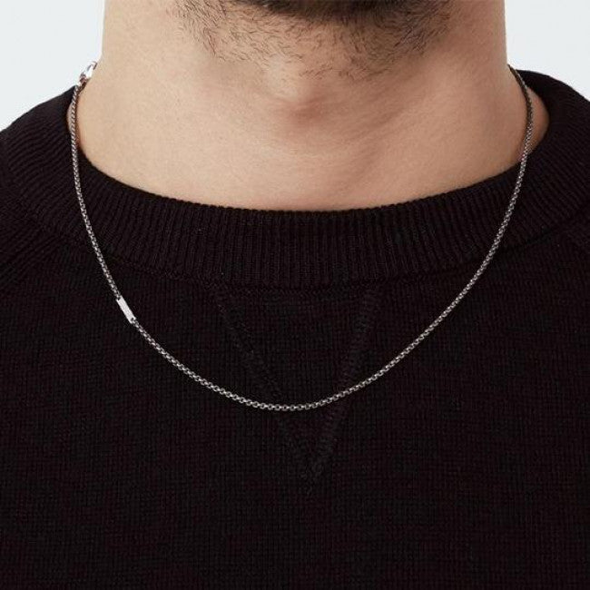 Catena Add Uomo Titanio e Argento