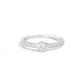 Anello Solitario Pave' Recarlo in Oro Bianco Anniversary