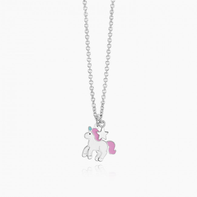 Girocollo Mabina Junior Argento Unicorno Magico