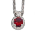 Girocollo Gemoro in Oro 18kt Diamante Ct. 0,015 e Rubino Ct. 0,13