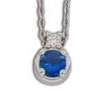 Girocollo Gemoro in Oro 18kt Gr. 2,10 Diamante Ct. 0,015 e Zaffiro Ct. 0,18