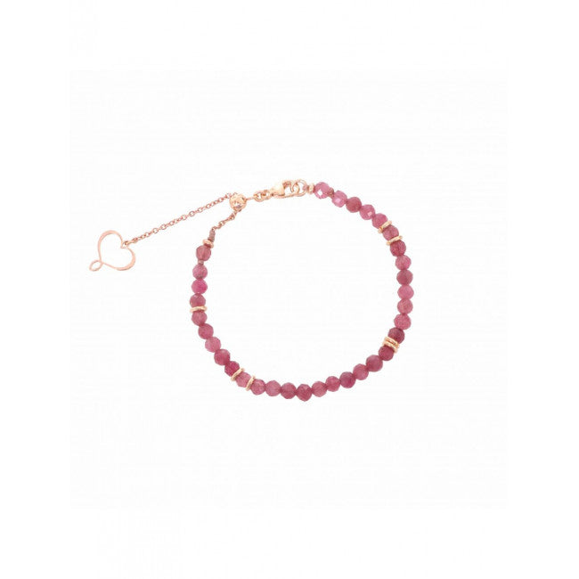 Bracciale Maman Et Sophie Tormaline Rosa Scuro Argento 925