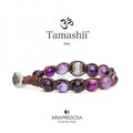 Bracciale Tamashii Agata Viola Striata Ruota della Preghiera