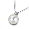 Girocollo Gemoro in Oro 18kt Gr. 1,45 con Perla Coltivata Acqua Dolce e Diamante