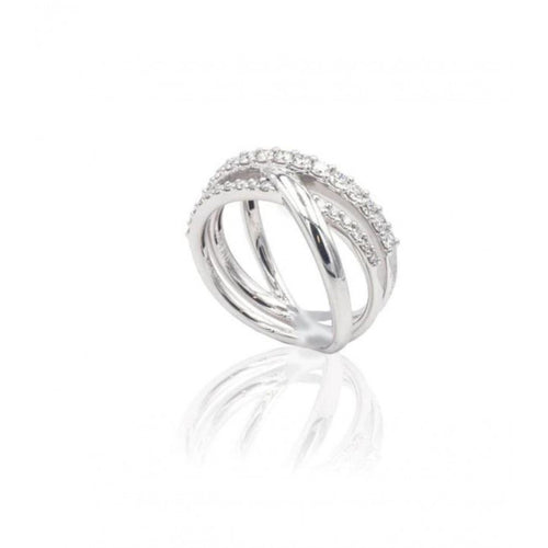 Anello Recarlo Melody in Oro Bianco e Diamanti