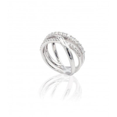 Anello Recarlo Melody in Oro Bianco e Diamanti