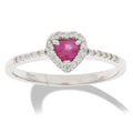 Anello Gemoro Oro 18kt. Gr.5,90 Diamanti Ct. 0,12 e Rubino Ct. 0,24