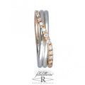 Anello Filodellavita Classic Collection 3 Fili Oro Rosa Argento 925 e Diamanti