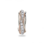 Anello Filodellavita Prezioso Collection 7 Fili Argento 925 Oro Rosa 9kt e 15 Diamanti Kt0,80