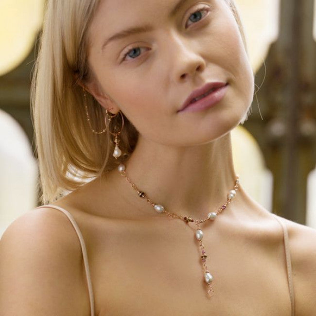 Collana Maman Et Sophie Argento 925 Perla Scaramazza