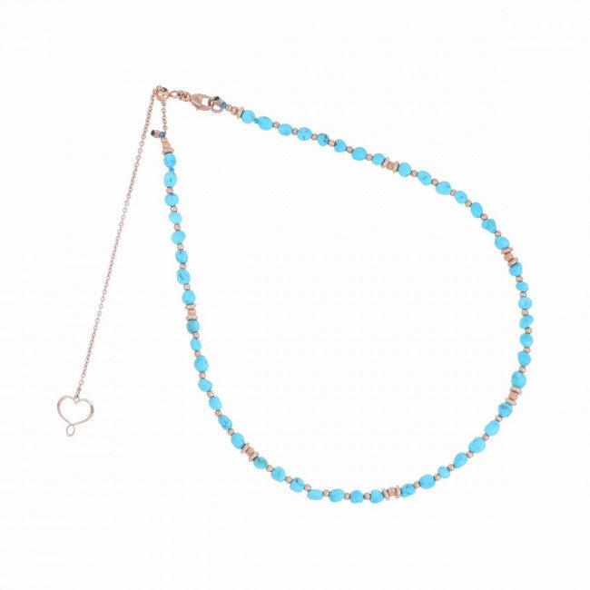Collana Maman Et Sophie Argento 925 Turchese