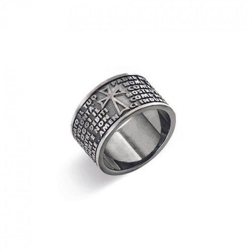 Anello Argento Padre Nostro Amen Pnb925