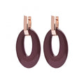 Orecchini Rosso Prezioso Oval Chain
