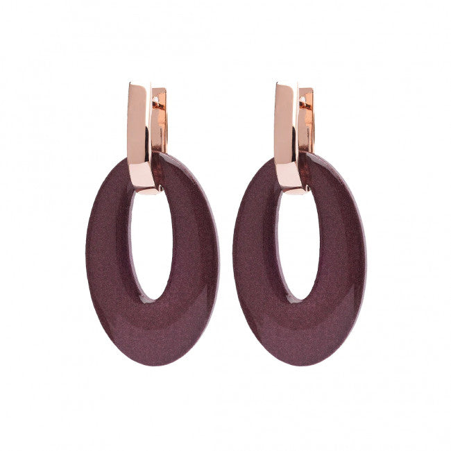 Orecchini Rosso Prezioso Oval Chain