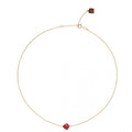 Girocollo Rosso Prezioso Oro 9kt Stones Semino D'amore Granato