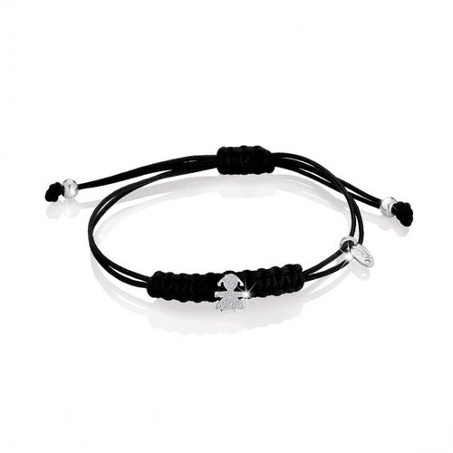 Bracciale le Bebe' Briciole Bimba Oro, Pavé e Cordino