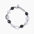 Bracciale 2jewels Acciaio Cristalli Neri Perle