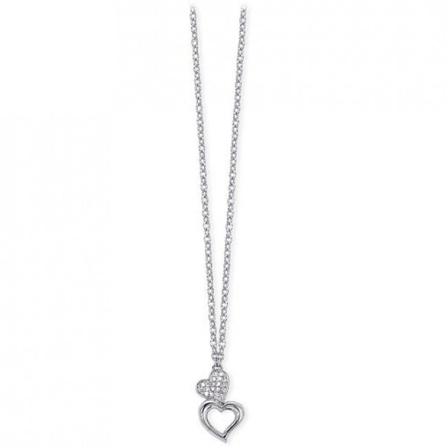 Collana 2jewels Acciaio Cuori Cristalli