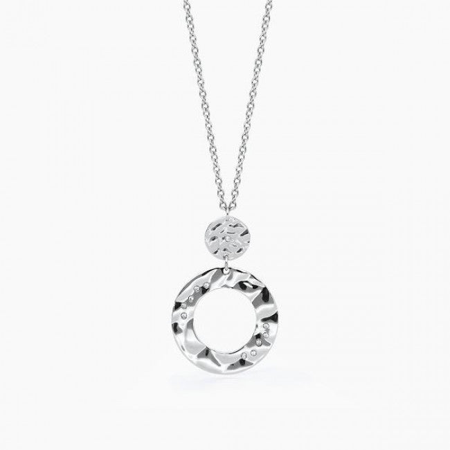 Collana 2jewels Acciaio Martellato